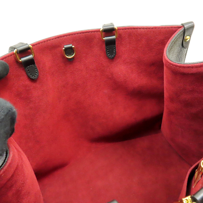 黑/米白色 原花 牛皮 壓紋 OnTheGo MM 两用包【LOUIS VUITTON LV 路易威登】 M45495-5