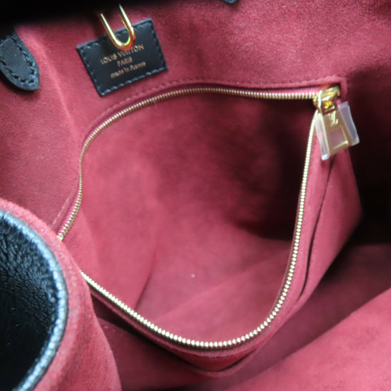 黑/米白色 原花 牛皮 壓紋 OnTheGo MM 两用包【LOUIS VUITTON LV 路易威登】 M45495-6