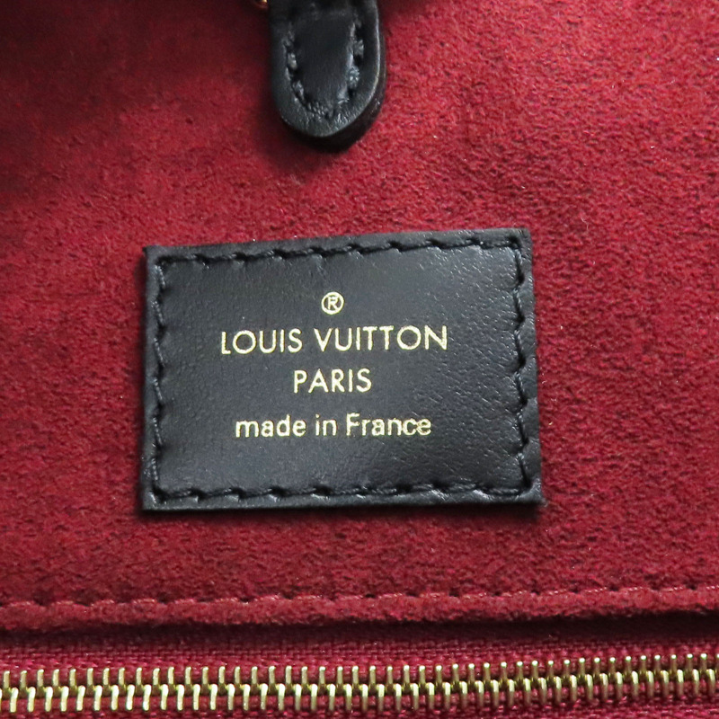黑/米白色 原花 牛皮 壓紋 OnTheGo MM 两用包【LOUIS VUITTON LV 路易威登】 M45495-7