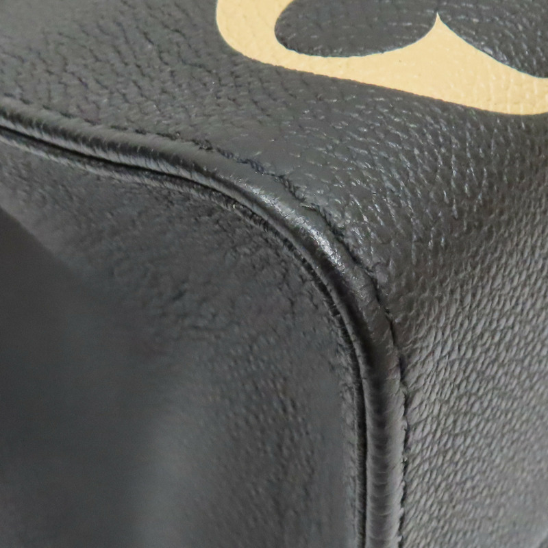 黑/米白色 原花 牛皮 壓紋 OnTheGo MM 两用包【LOUIS VUITTON LV 路易威登】 M45495-11