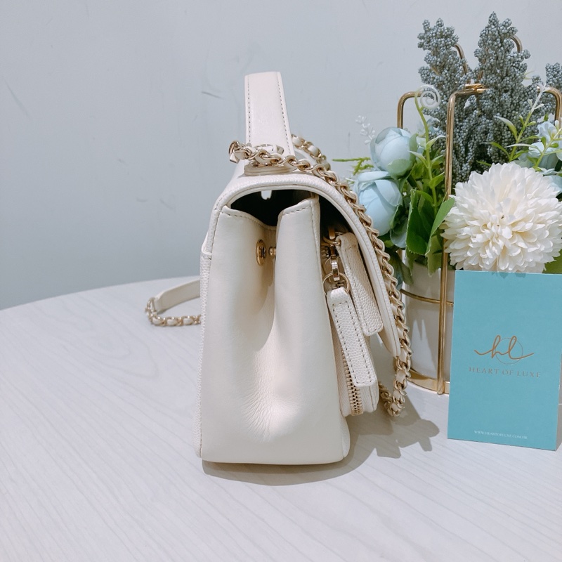 MS0430 CHANEL 香奈兒小號經典菱格翻蓋式信差鏈帶包包BUSINESS AFFINITY FLAP SMALL CAVIAR-3