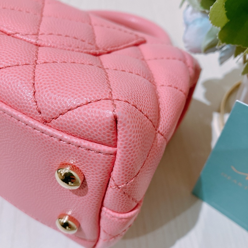 MS0441 CHANEL 香奈兒迷你經典菱格紋可可手挽翻蓋式鏈帶包包COCO HANDLE MINI CAVIAR-7