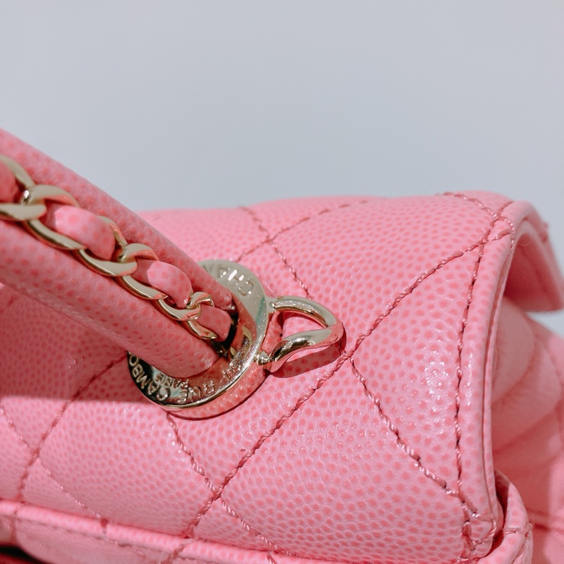 MS0441 CHANEL 香奈兒迷你經典菱格紋可可手挽翻蓋式鏈帶包包COCO HANDLE MINI CAVIAR-16