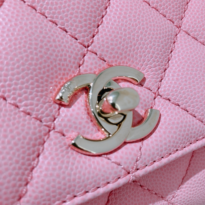 MS0441 CHANEL 香奈兒迷你經典菱格紋可可手挽翻蓋式鏈帶包包COCO HANDLE MINI CAVIAR-18