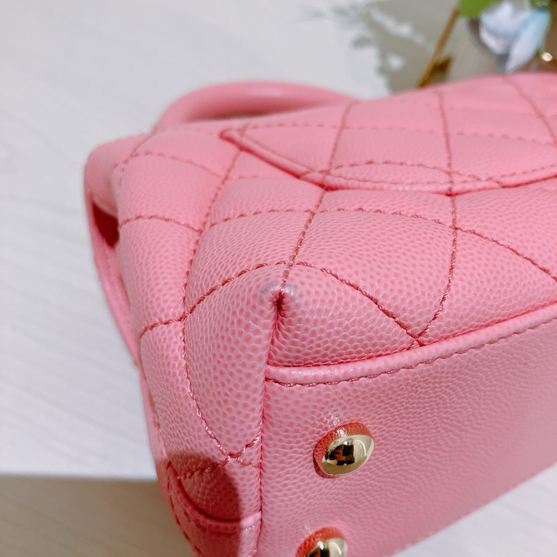 MS0441 CHANEL 香奈兒迷你經典菱格紋可可手挽翻蓋式鏈帶包包COCO HANDLE MINI CAVIAR-21