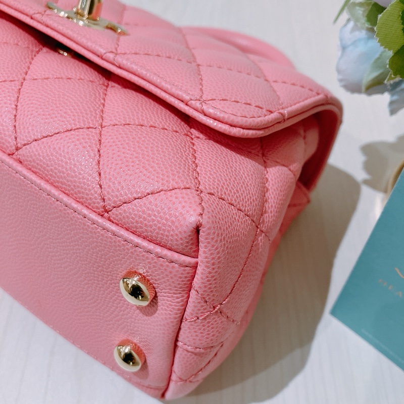 MS0441 CHANEL 香奈兒迷你經典菱格紋可可手挽翻蓋式鏈帶包包COCO HANDLE MINI CAVIAR-23