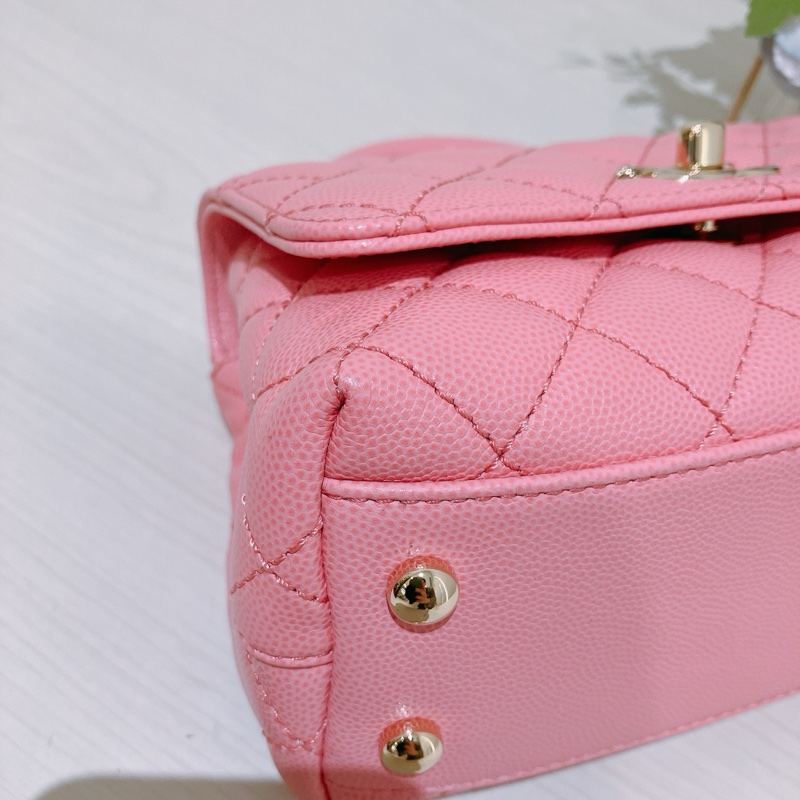 MS0441 CHANEL 香奈兒迷你經典菱格紋可可手挽翻蓋式鏈帶包包COCO HANDLE MINI CAVIAR-24