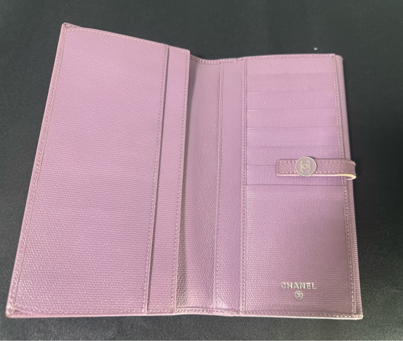 Chanel 香奈兒丁香紫女用長夾-6