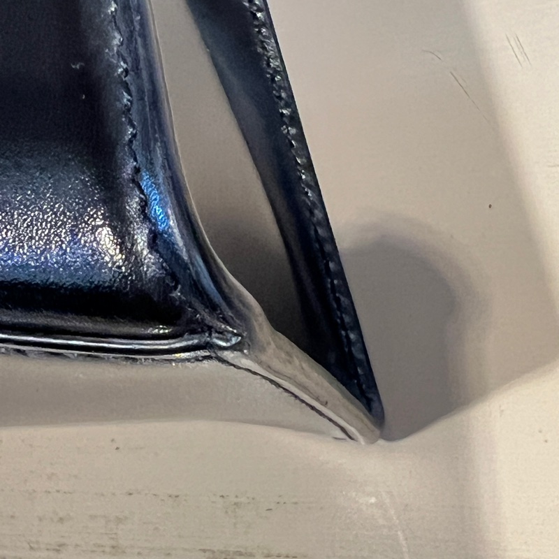 Balenciaga 黑牛皮Hourglass金釦手提肩斜背包-8