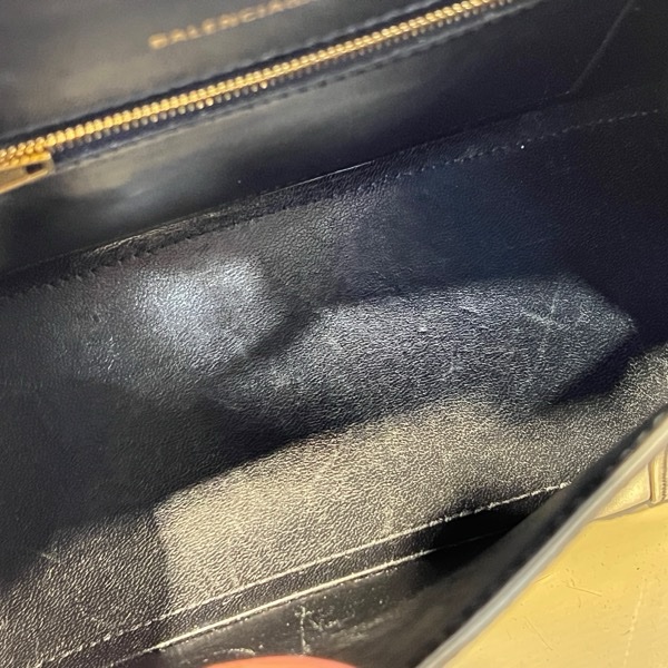 Balenciaga 黑牛皮Hourglass金釦手提肩斜背包-10