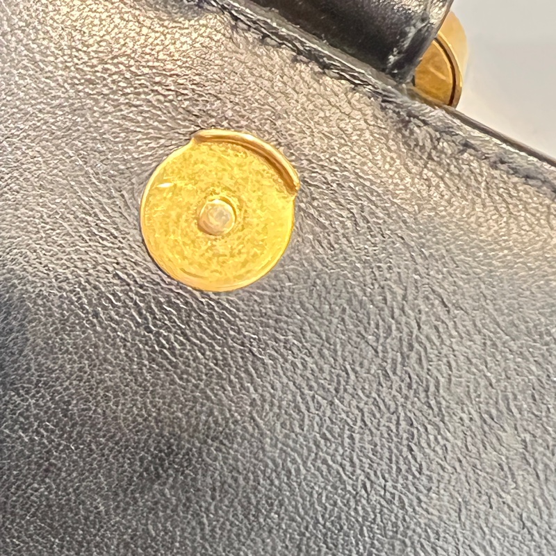 Balenciaga 黑牛皮Hourglass金釦手提肩斜背包-12