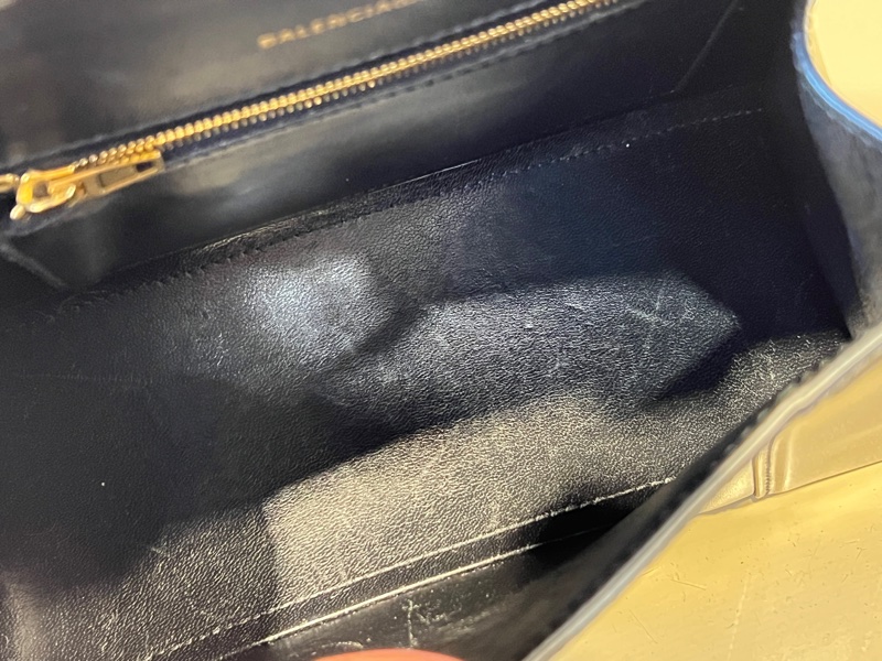 Balenciaga 黑牛皮Hourglass金釦手提肩斜背包-23