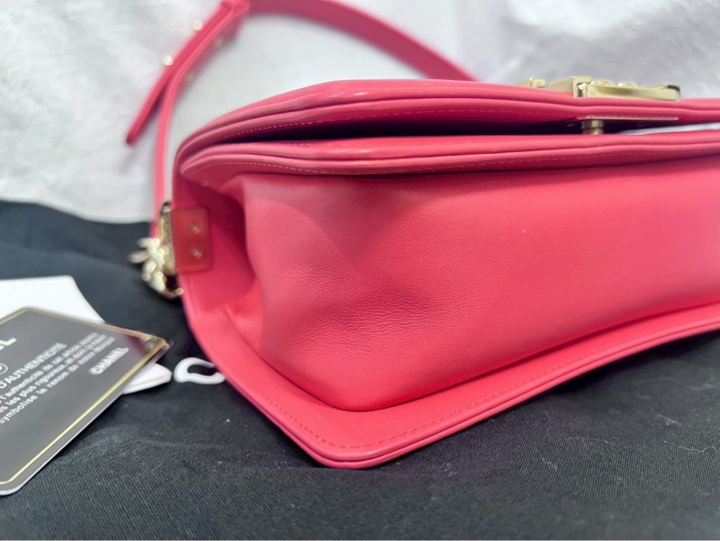 Chanel boy珍珠編織肩/斜背包20cm-5