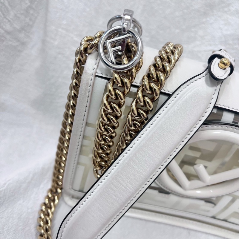 Fendi金鍊透明果凍斜/肩背包-1