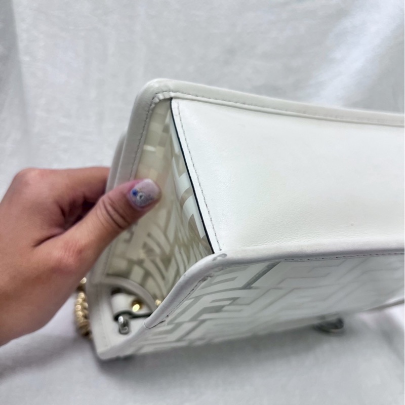 Fendi金鍊透明果凍斜/肩背包-6