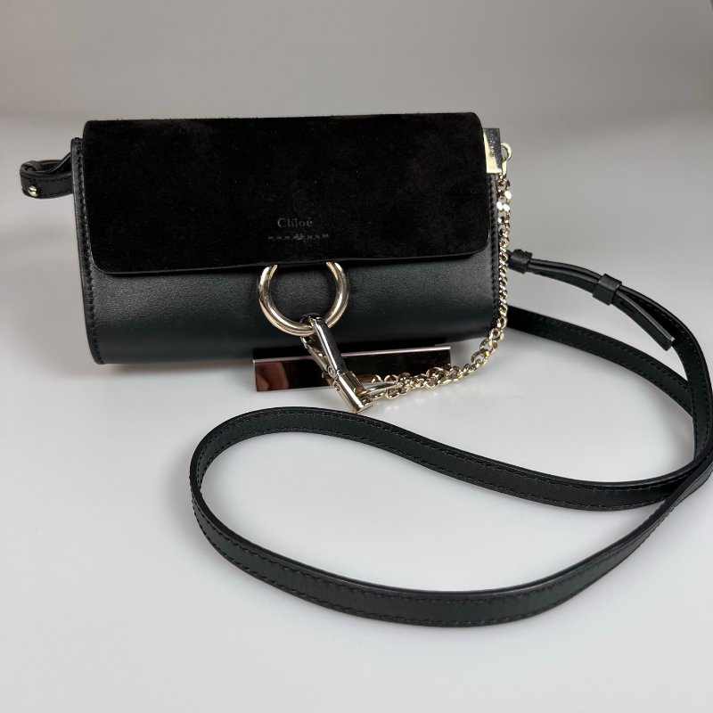 CHLOE 黑FAYE 金鍊包-0