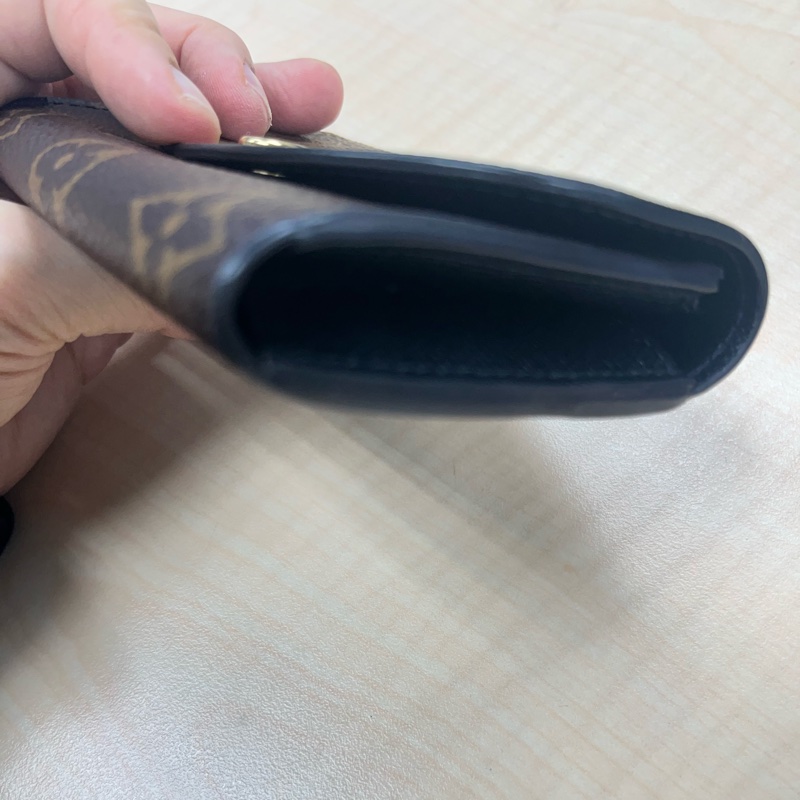 路易威登 LOUIS VUITTON Rosalie 零錢包 M82333 晶片款 原花雙色短夾 原廠盒子/防塵袋-15