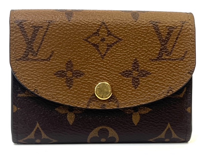 路易威登 LOUIS VUITTON Rosalie 零錢包 M82333 晶片款 原花雙色短夾 原廠盒子/防塵袋-20