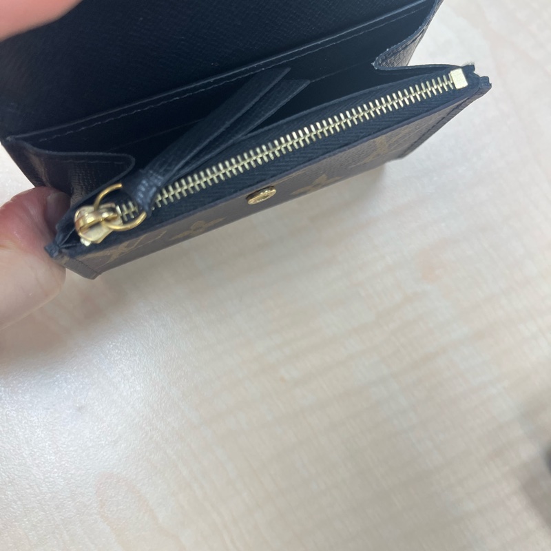 路易威登 LOUIS VUITTON Rosalie 零錢包 M82333 晶片款 原花雙色短夾 原廠盒子/防塵袋-7