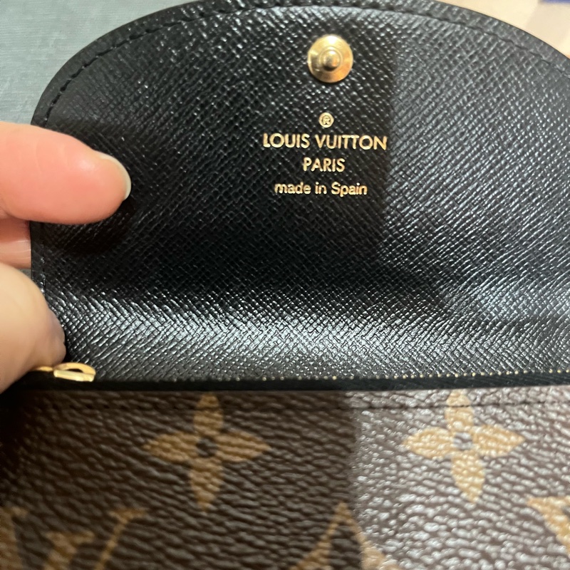 #過年換夾降價#路易威登 LOUIS VUITTON Rosalie 晶片款零錢包 M82333 原花雙色短夾 原廠盒子/防塵袋-22