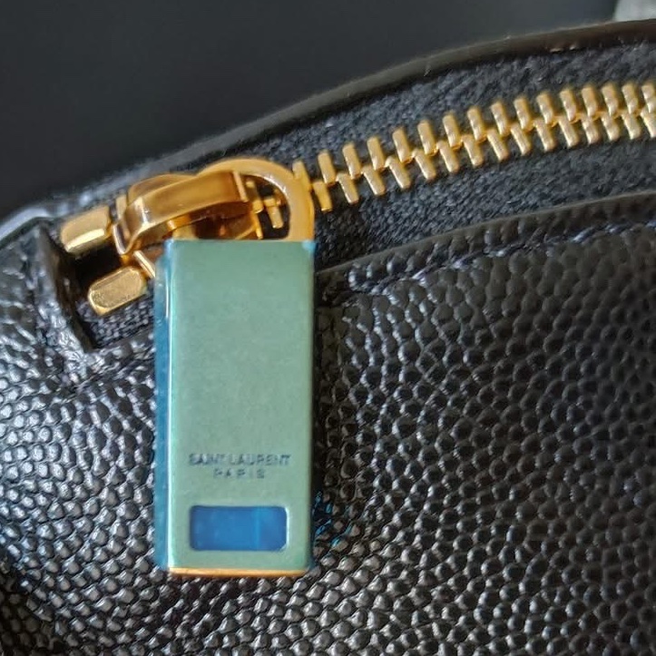 YSl 黑金 荔枝牛皮 胸口 腰包-20