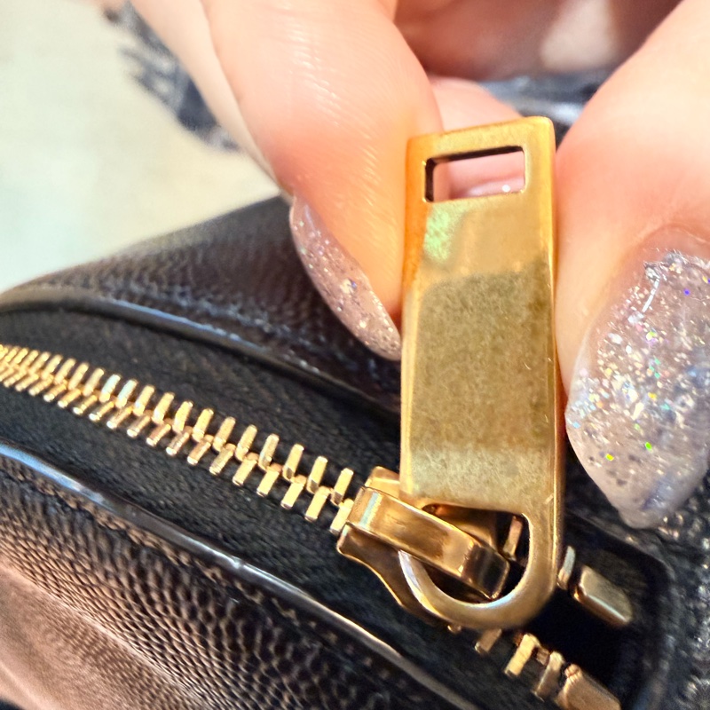 YSl 黑金 荔枝牛皮 胸口 腰包-25