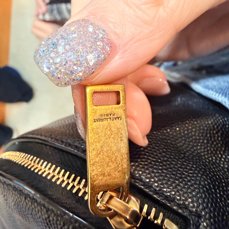 YSl 黑金 荔枝牛皮 胸口 腰包-30