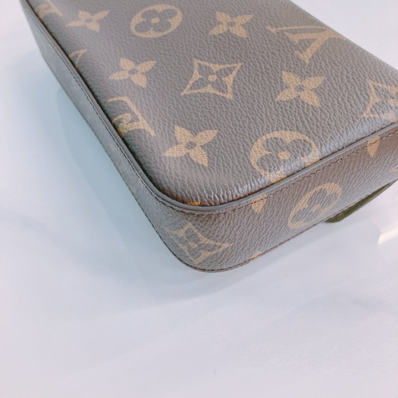 MS0425 Louis Vuitton 路易威登 費莉榭 可拆卸 小錢包 寬肩帶 斜背 經典老花 綠色 Felicie Strap & Go Mini Canvas Monogram And Green x GHW-8