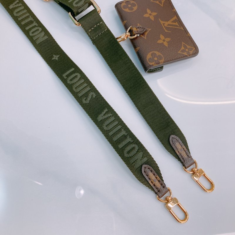MS0425 Louis Vuitton 路易威登 費莉榭 可拆卸 小錢包 寬肩帶 斜背 經典老花 綠色 Felicie Strap & Go Mini Canvas Monogram And Green x GHW-16