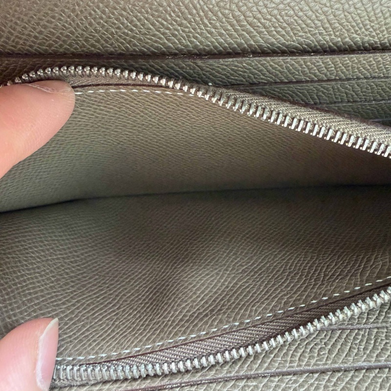 Hermes爱马仕 大象灰 kelly钱包 银扣 R刻-7