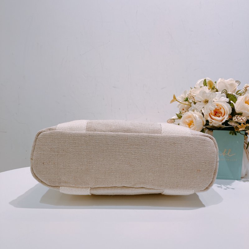 TW4618 Chloe 寇兒 帆布包 手提單肩包 帆布皮革 米棕色 新款 Top Hand With Chain Bag Canvas Beige-4