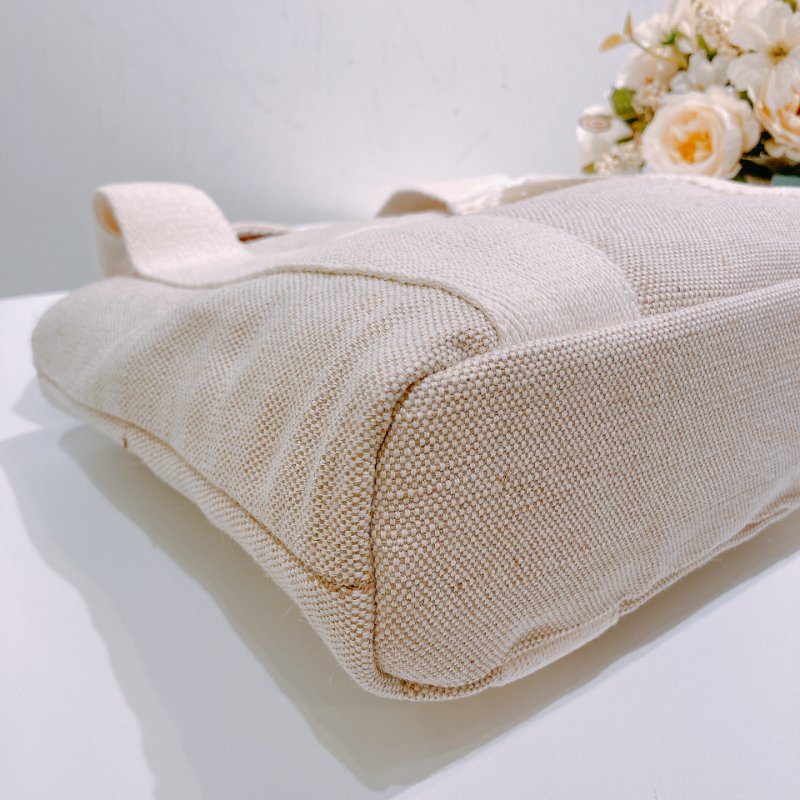 TW4618 Chloe 寇兒 帆布包 手提單肩包 帆布皮革 米棕色 新款 Top Hand With Chain Bag Canvas Beige-5