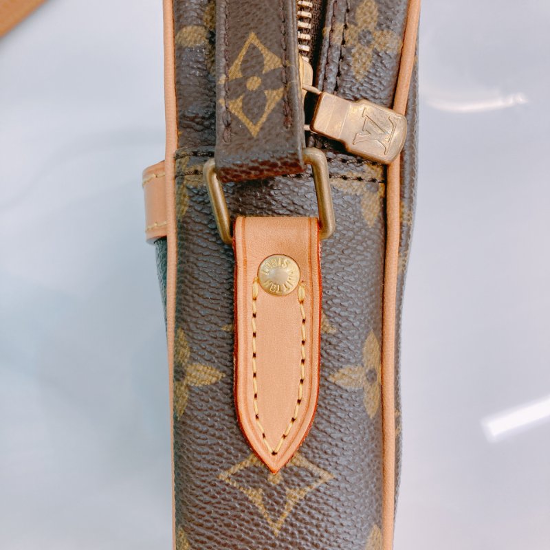MS0426	Louis Vuitton 路易威登 直身 帆布 經典老花紋 金扣 斜背  Danube Crossbody Canvas Monogram x GHW-12