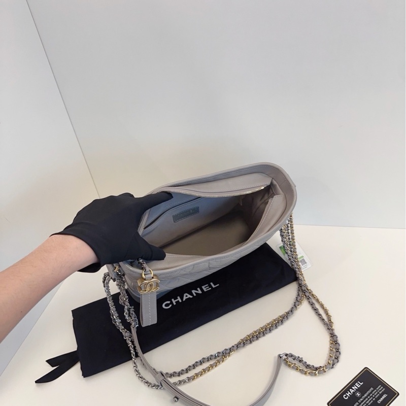 Chanel Gabrielle medium 流浪包 中號 灰色-7