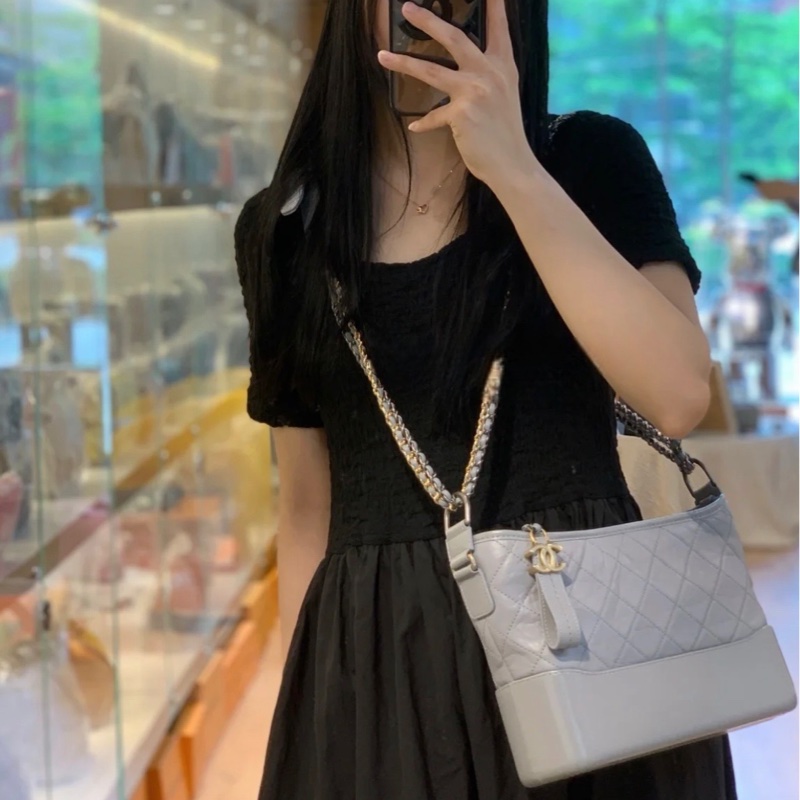 Chanel Gabrielle medium 流浪包 中號 灰色-8