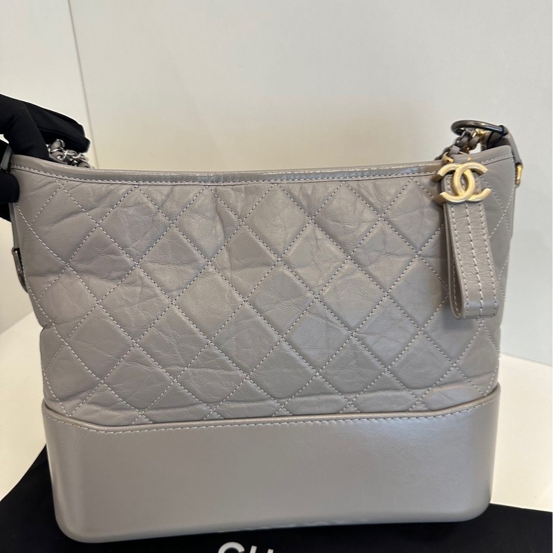 Chanel Gabrielle medium 流浪包 中號 灰色-9