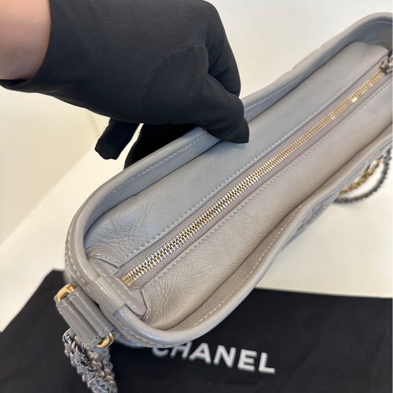 Chanel Gabrielle medium 流浪包 中號 灰色-28
