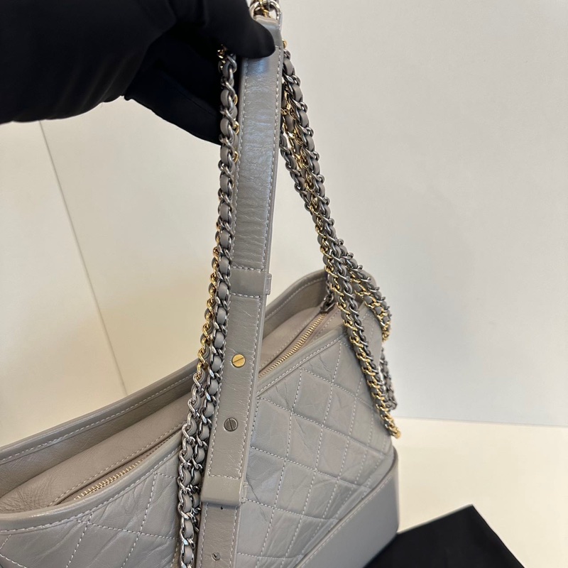 Chanel Gabrielle medium 流浪包 中號 灰色-30