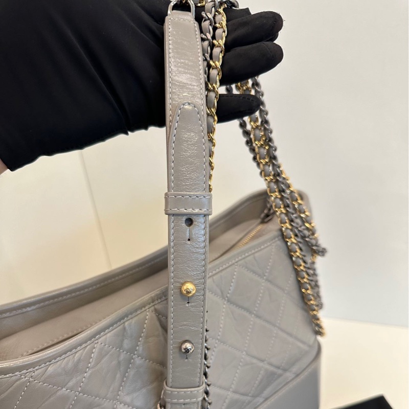 Chanel Gabrielle medium 流浪包 中號 灰色-31