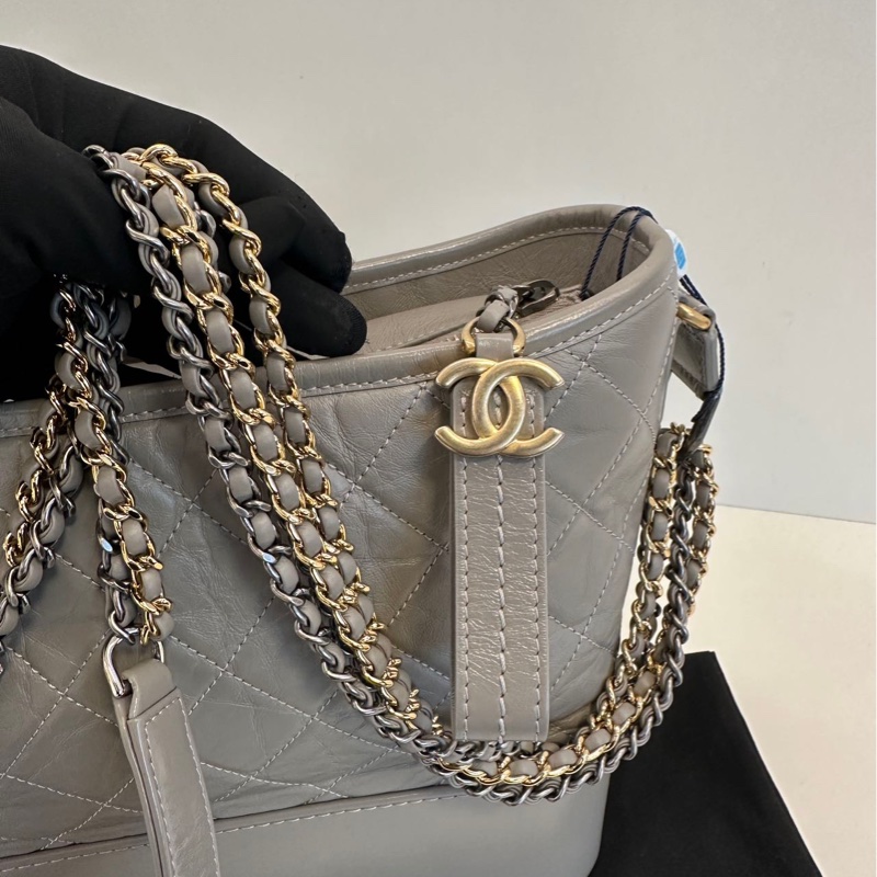 Chanel Gabrielle medium 流浪包 中號 灰色-32
