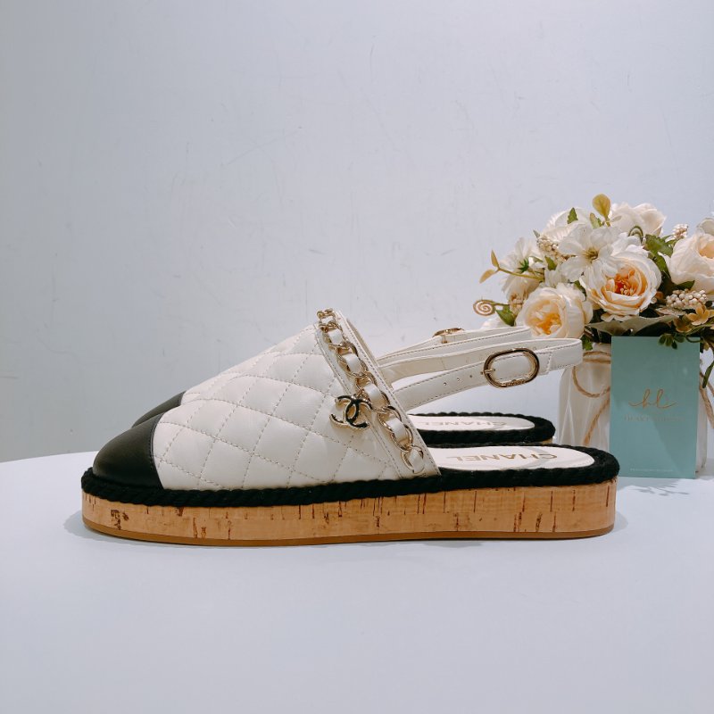 TW4621 Chanel 香奈兒 涼鞋款 漁夫鞋 真皮 拼色Ciabatte Leather Sandals 39 Size-3