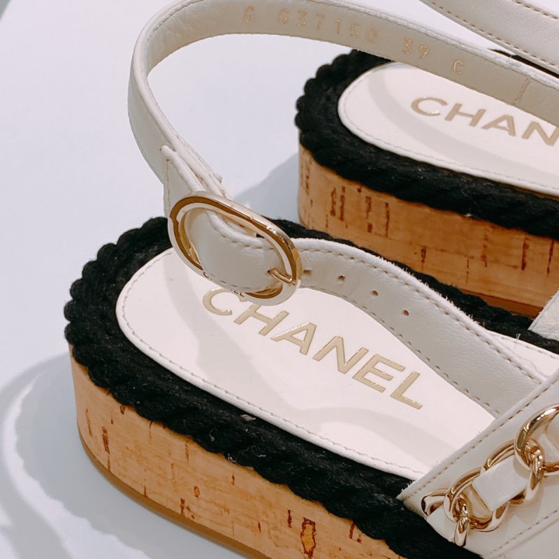 TW4621 Chanel 香奈兒 涼鞋款 漁夫鞋 真皮 拼色Ciabatte Leather Sandals 39 Size-11