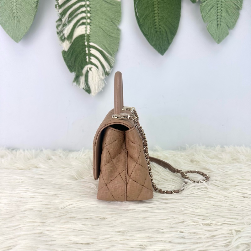 閑置品✨Chanel Coco Handle 焦糖奶茶色Mini Size 晶片款-2