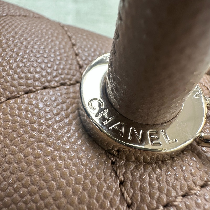 閑置品✨Chanel Coco Handle 焦糖奶茶色Mini Size 晶片款-8