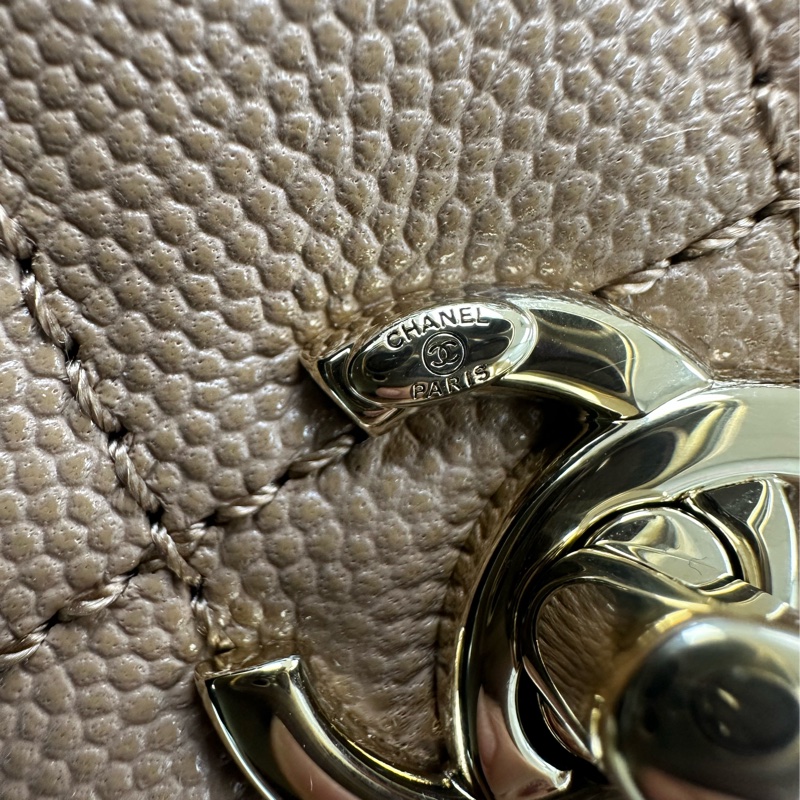 閑置品✨Chanel Coco Handle 焦糖奶茶色Mini Size 晶片款-9