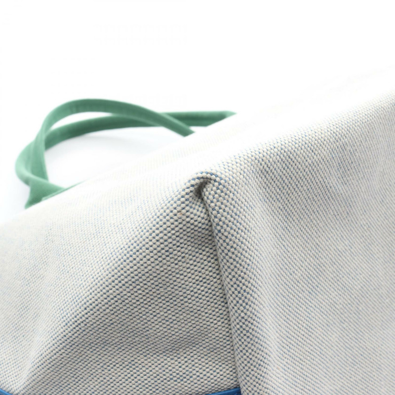 愛馬仕 Petit H So Cabas 手提包 H1707008 92 Toile H 皮革 SHW 天然綠色-5