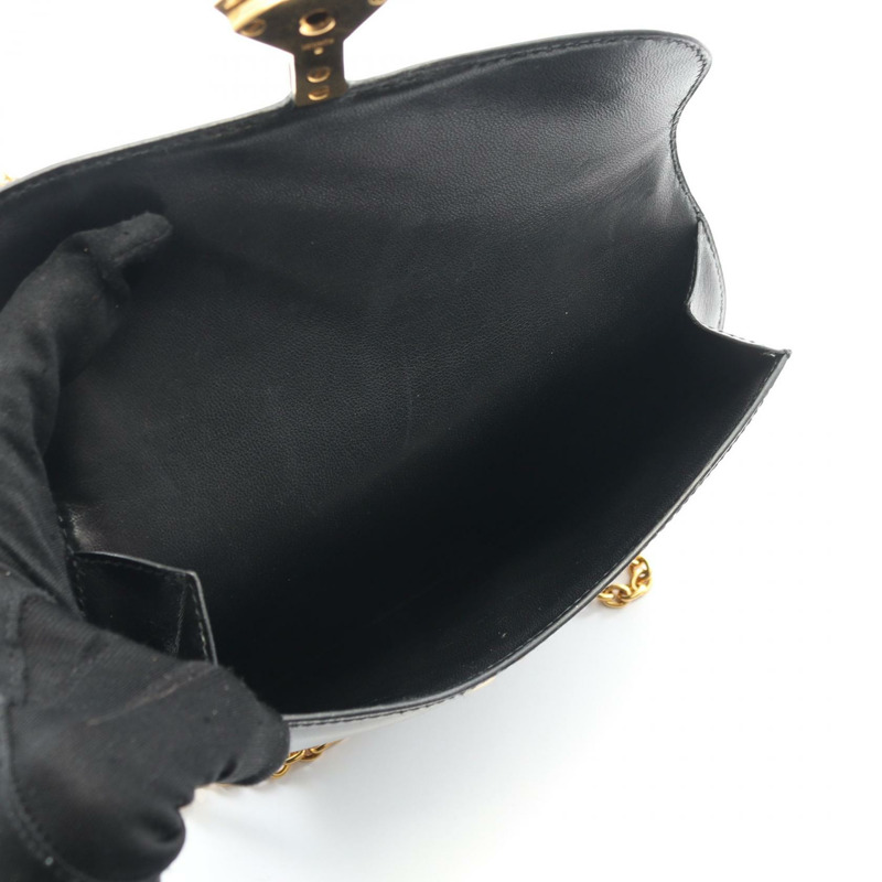 愛馬仕斜背鏈肩包，Box 小牛皮，黑色，金色五金，二手女款-2