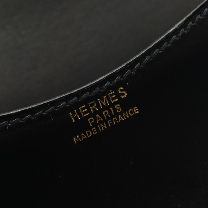 愛馬仕斜背鏈肩包，Box 小牛皮，黑色，金色五金，二手女款-3