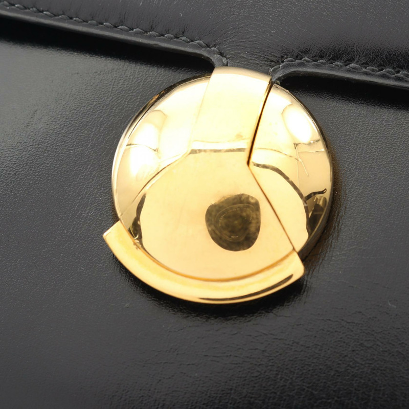 愛馬仕斜背鏈肩包，Box 小牛皮，黑色，金色五金，二手女款-5