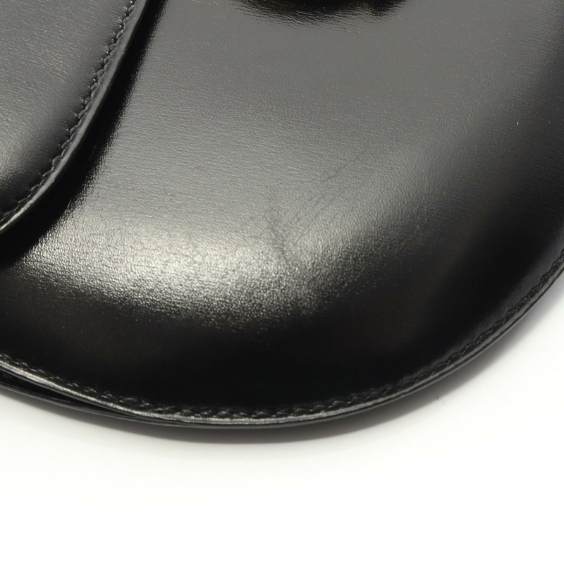 愛馬仕斜背鏈肩包，Box 小牛皮，黑色，金色五金，二手女款-6